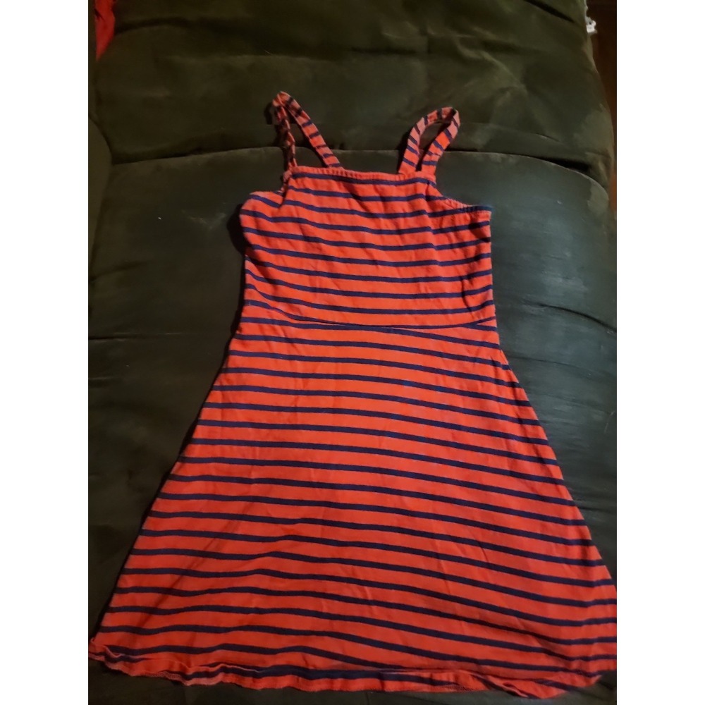 Gymboree red and navy striped summer 4th of july dress size 7